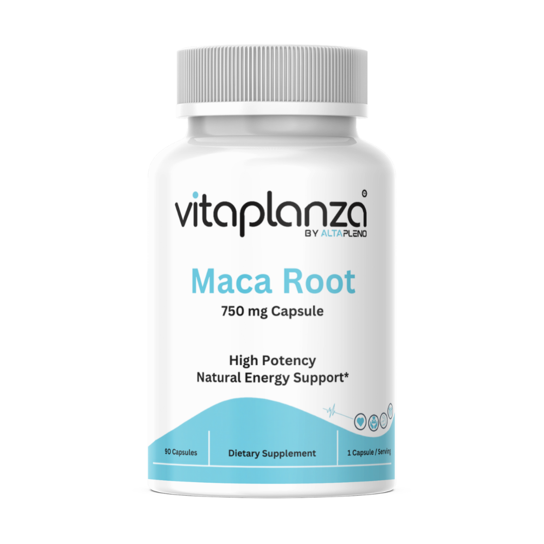 Vitaplanza Maca Root Capsules 750 mg – 90 Capsules – Energy, Stamina & Hormonal Balance Support